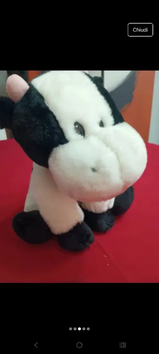 Peluche Mucca Bianco e Nero