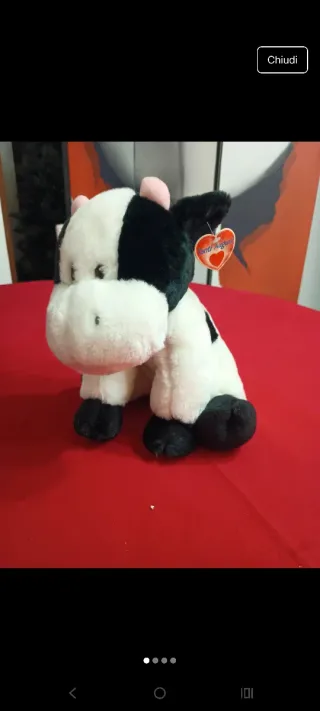 Peluche Mucca Bianco e Nero