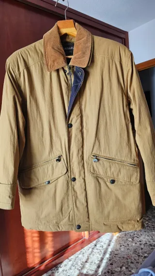 Chaquetón hombre beige/marrón