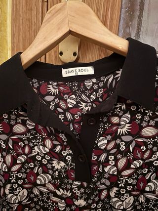 Vestido estampado mujer manga larga