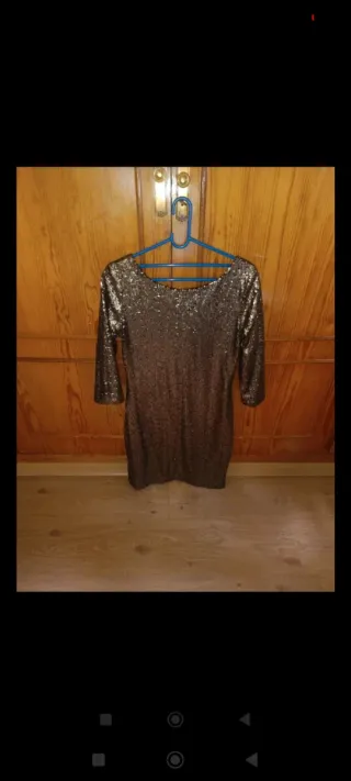 Vestido corto lentejuelas fiesta