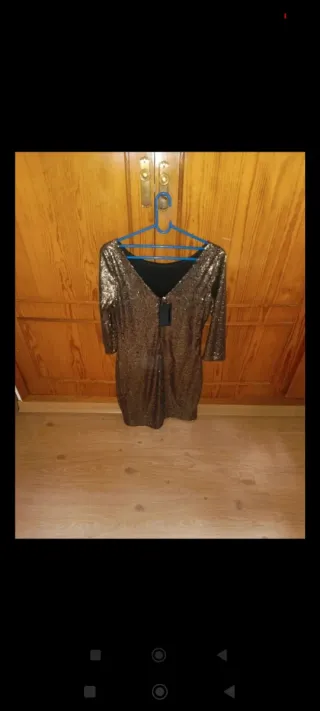 Vestido corto lentejuelas fiesta