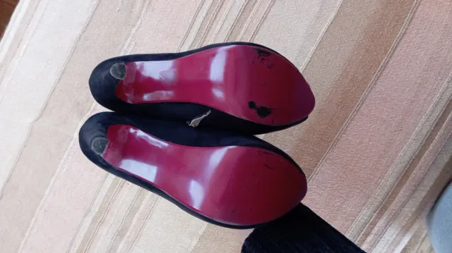 Tacones negros plataforma 15 cm Número 38