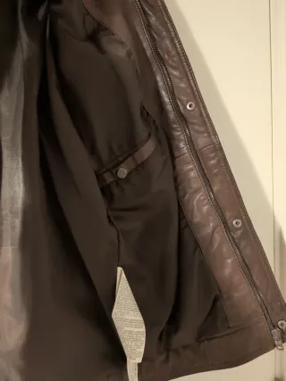 Chaqueta de cuero Zara marrón