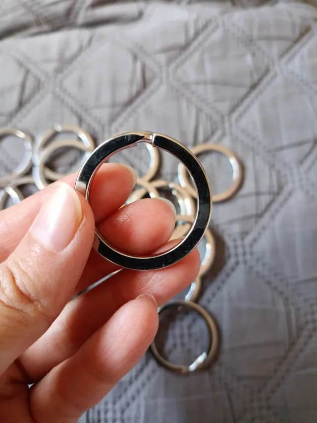 Anillas para llavero plateadas