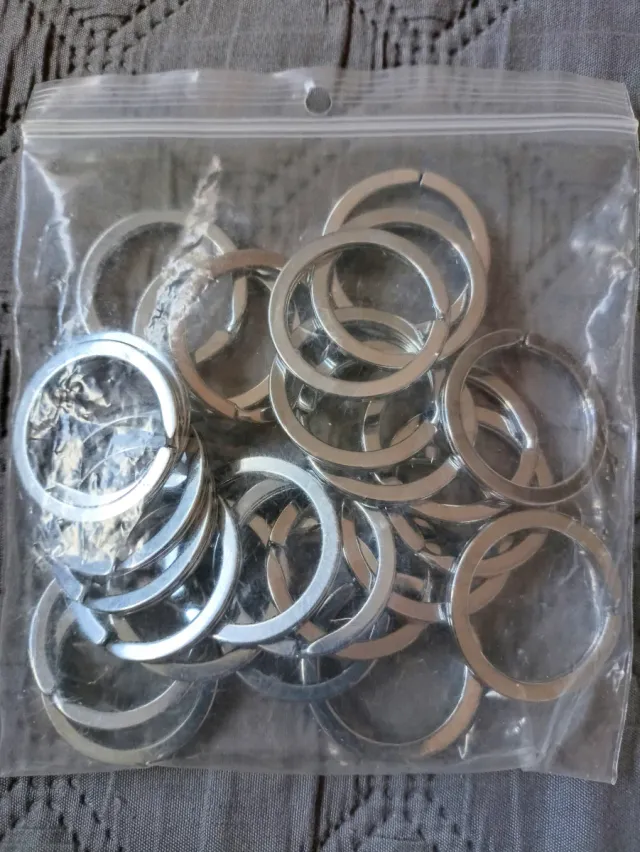 Anillas para llavero plateadas
