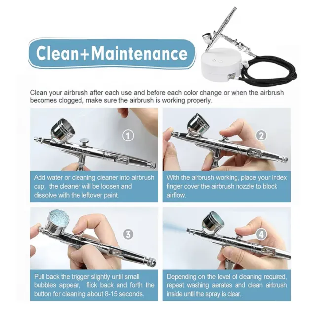 Aerografo con mini compressore e accessori