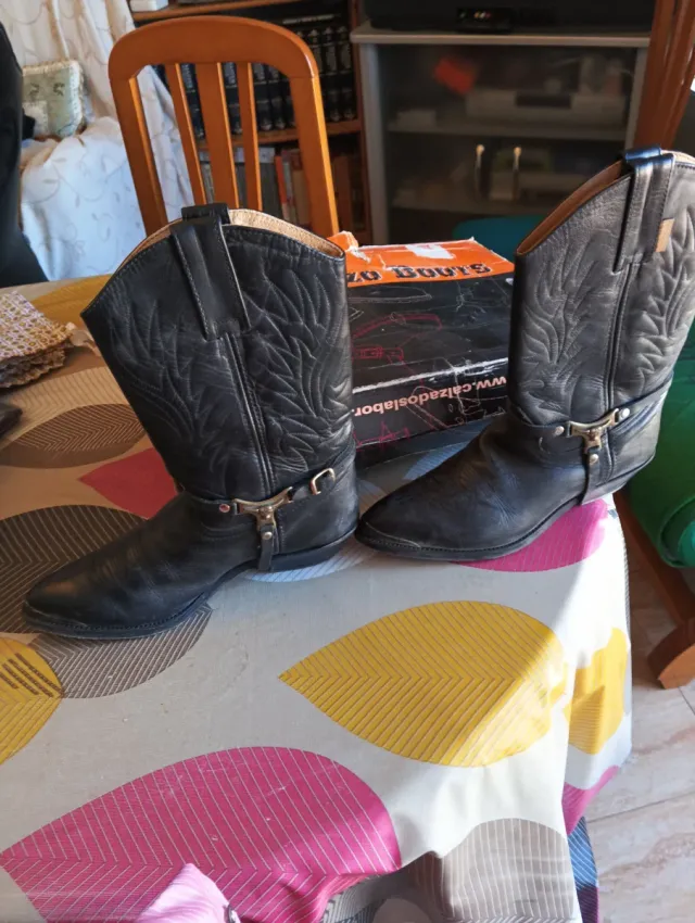 Botas Tejanas Cuero Legítimo