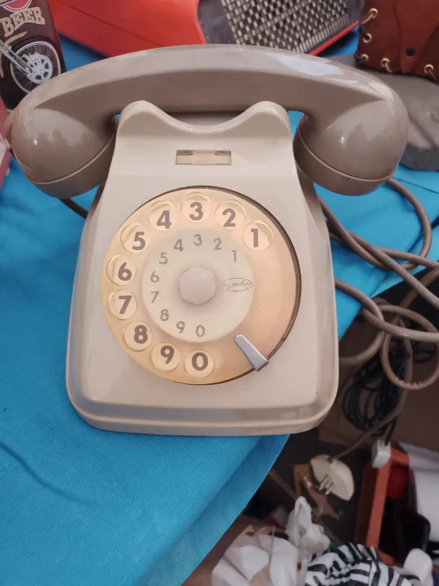 Telefono Vintage Beige Rotante