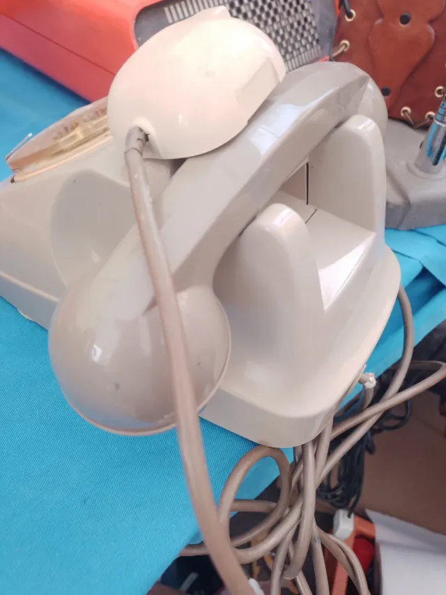 Telefono Vintage Beige Rotante