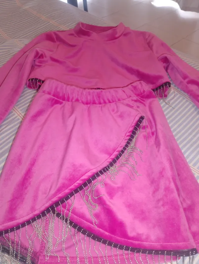 Conjunto niña fiesta terciopelo