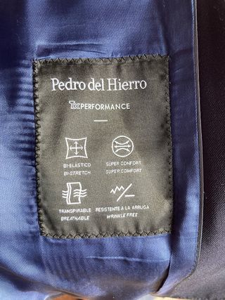 Traje Pedro del Hierro Azul Talla 44