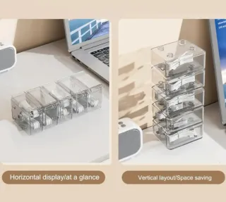 Organizadores (4) de cables encajables transparent