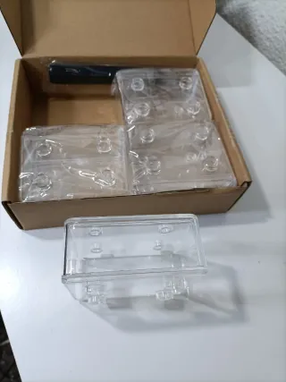 Organizadores (4) de cables encajables transparent