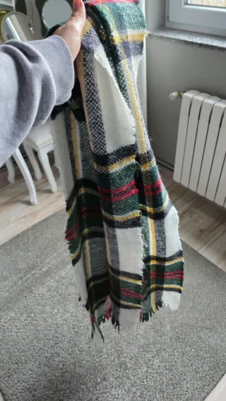 Bufanda Zara Cuadros Multicolor