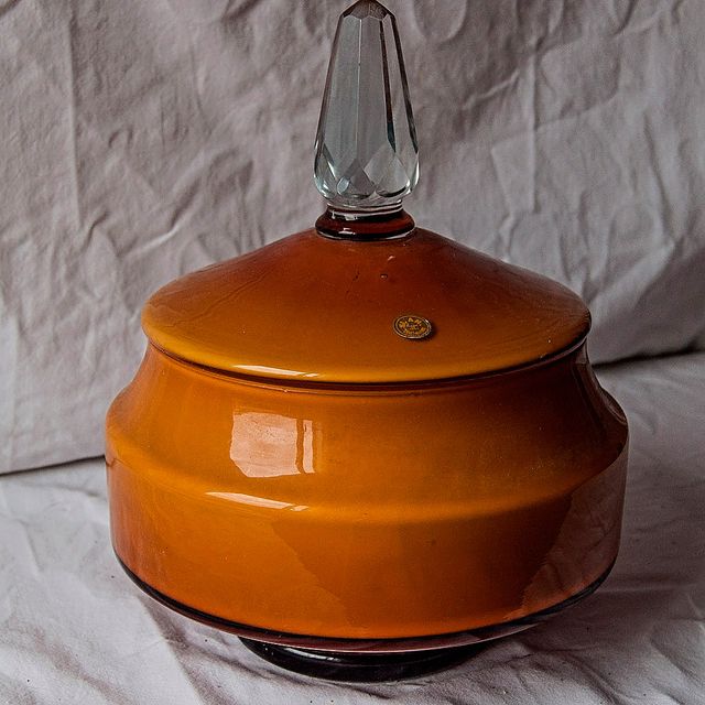 Bombonera cristal Empoli naranja