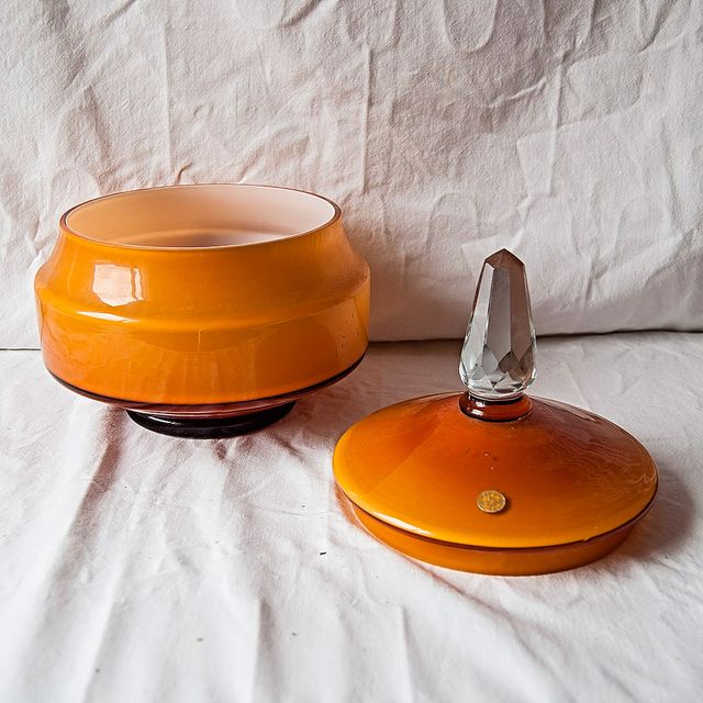 Bombonera cristal Empoli naranja
