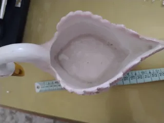 Sottovaso a forma di cigno in ceramica Bassano