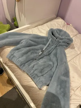 Abrigo pelo azul niña