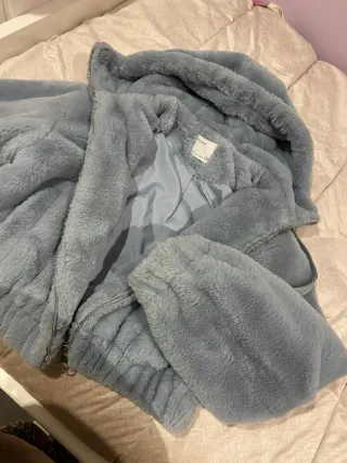 Abrigo pelo azul niña