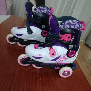 Patines Oxelo Morado y Blanco Talla 30-32