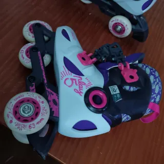 Patines Oxelo Morado y Blanco Talla 30-32
