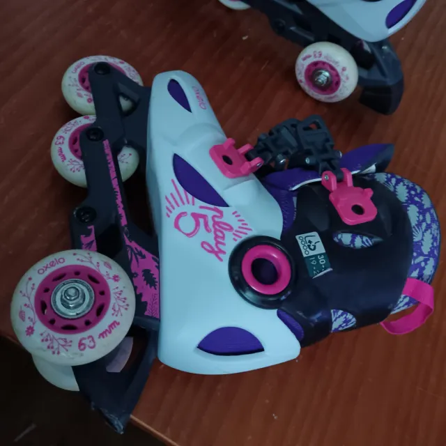 Patines Oxelo Morado y Blanco Talla 30-32