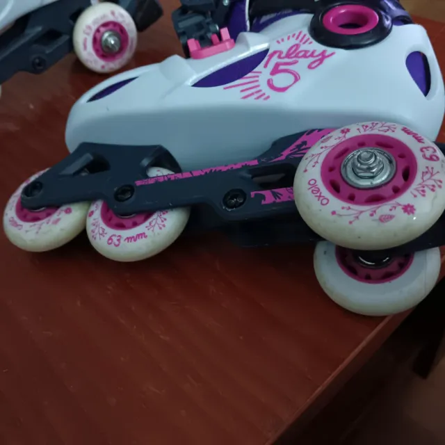 Patines Oxelo Morado y Blanco Talla 30-32