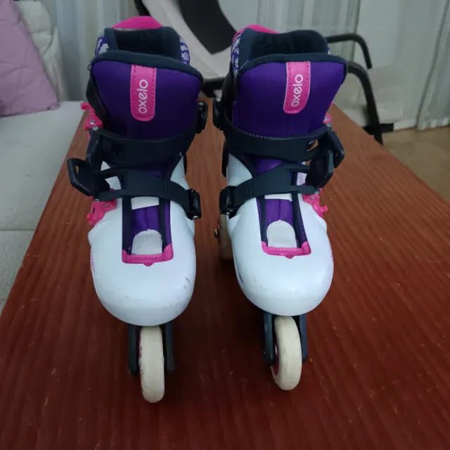 Patines Oxelo Morado y Blanco Talla 30-32