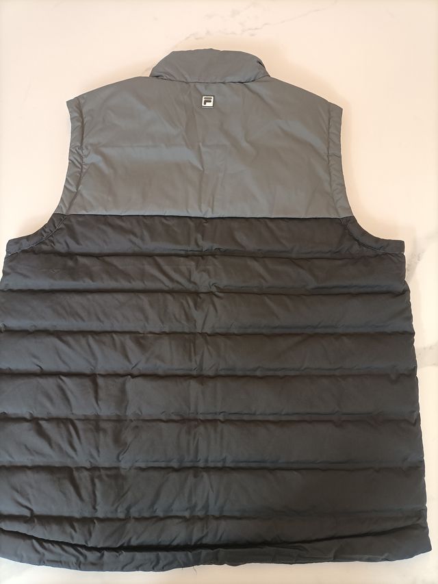 Chaleco Fila Hombre Negro Gris Blanco