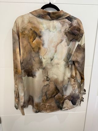 Camisa Zara Tie Dye Satinada