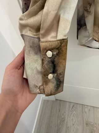 Camisa Zara Tie Dye Satinada