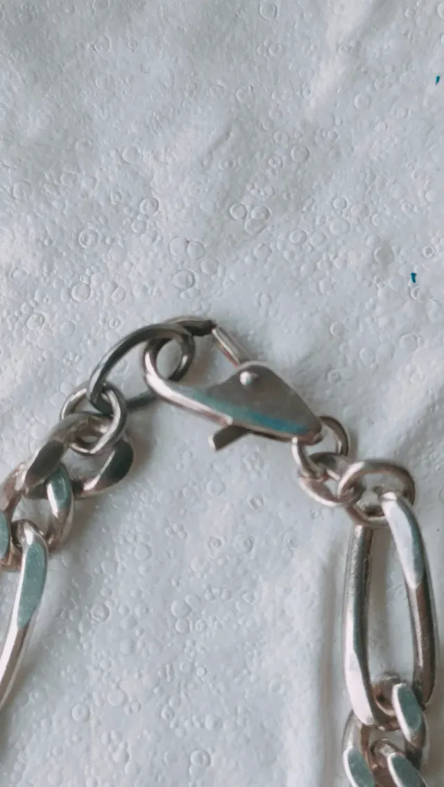 Conjunto Cadena y Pulsera Figaro Plata