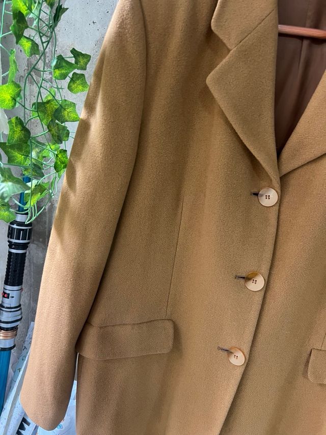 Abrigo paño mujer camel talla 44