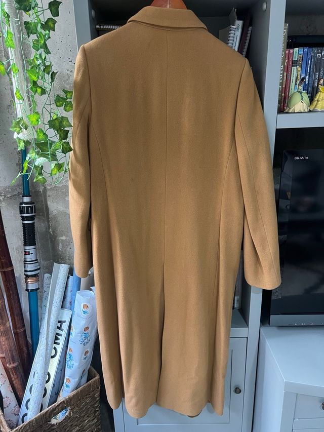 Abrigo paño mujer camel talla 44