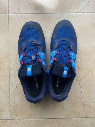 Zapatillas Salomon Azul y Rojo