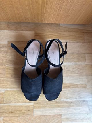Sandalias negras tacón plataforma