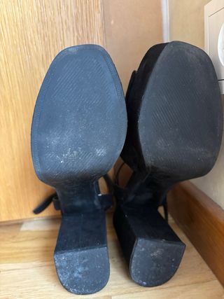 Sandalias negras tacón plataforma