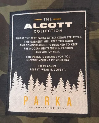 Parka abrigo militar color camuflaje con capucha