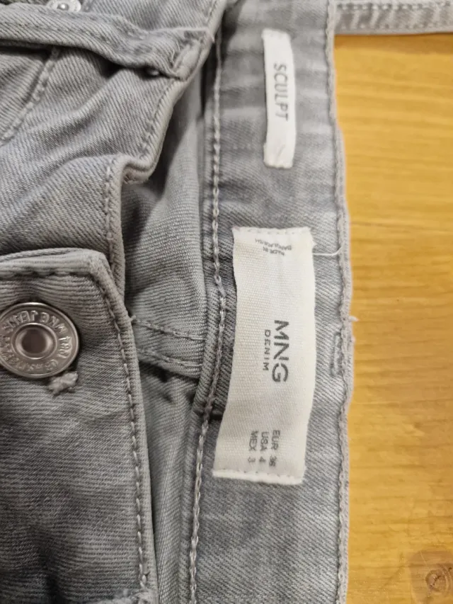 Tejano Mango Talla 36 Gris