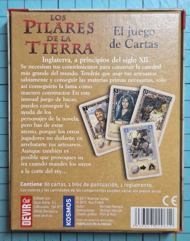 Los Pilares de la Tierra Juego de Cartas