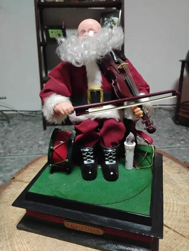 Papa Noel Musical con Tambor y Violin