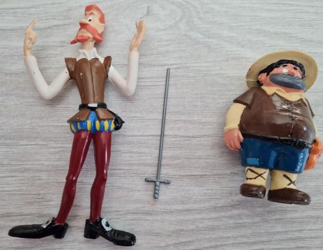Blíster con figuras Don Quijote Sancho Panza 1979