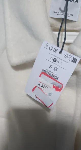 Chaqueta Bershka Blanca Talla S