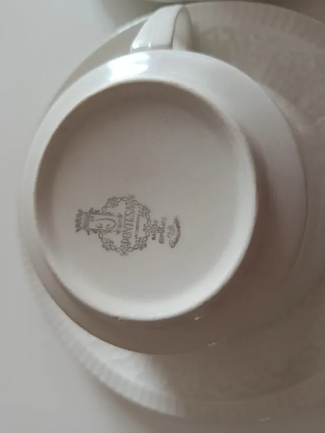 Juego desayuno Pontesa porcelana blanco