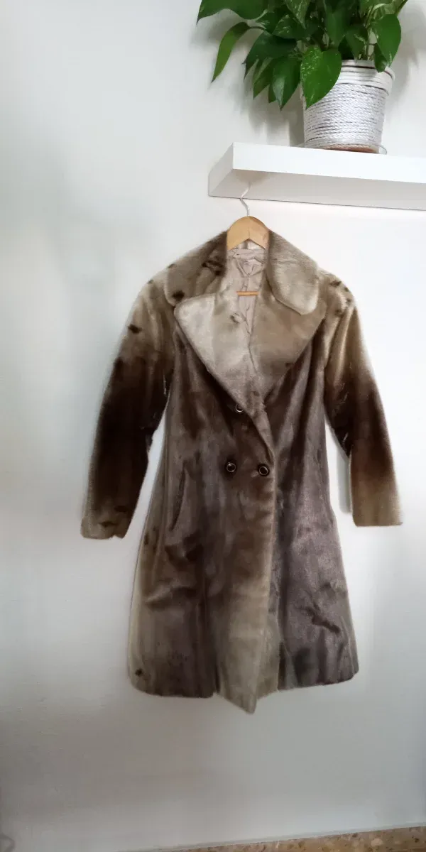 Abrigo de piel natural mujer