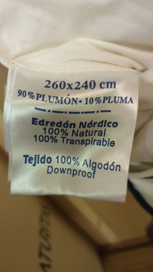 Edredom Nórdico Azulete 90% Pluma
