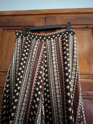 Pantalón palazzo estampado étnico