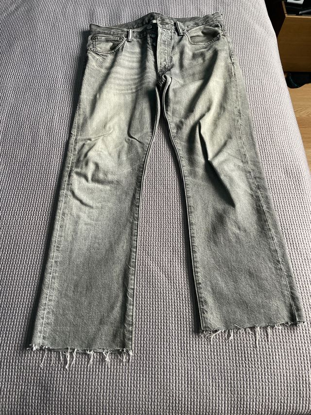 Levi's Jeans Grises Desgastados w31 l32 cortados