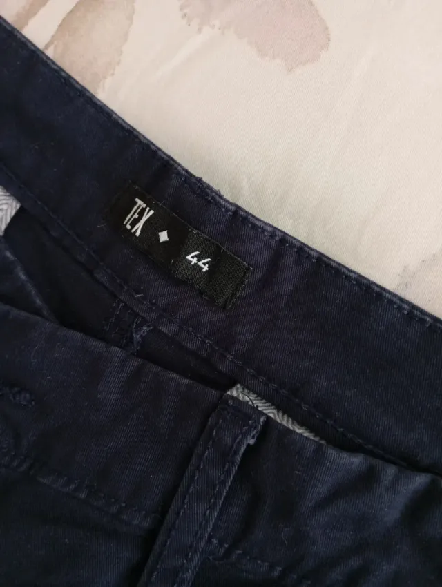 Pantalón chino largo azul marino T.44